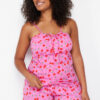Trendyol Curve Multicolored Cherry Patterned Knitted Pajama Set