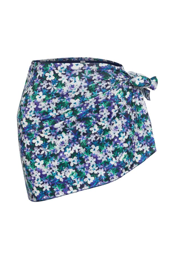 Trendyol Curve Multicolored Floral Patterned Pareo Set of 2 Plus Size Bikini Bottoms