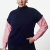 Trendyol Curve Multicolored Striped Sleeves Woven Mixed Knitwear Sweater