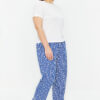 Trendyol Curve Navy Blue Cotton Striped and Heart Knitted Pajama Bottoms