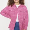 Trendyol Curve Pink Chenille Woven Shirt