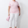 Trendyol Curve Pink Polo Neck Knitted T-shirt