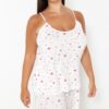 Trendyol Curve Pink Starfish Patterned Strap Knitted Pajama Set