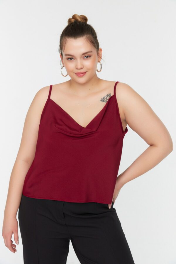 Trendyol Curve Plum Woven Straps
