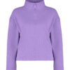 Trendyol Curve Purple Stand Collar Zippered Thessaloniki Thin Knitted Sweatshirt