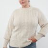 Trendyol Curve Stone Braided Soft Textured Knitwear Sweater