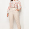Trendyol Curve Woven Fabric Trousers with Stone Chain Metal Accessories