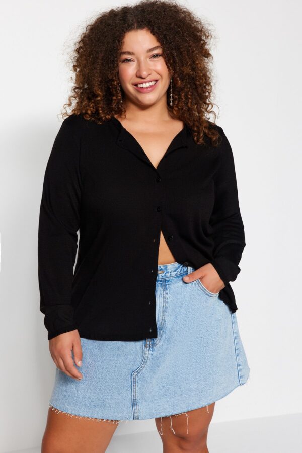 Trendyol Curve fekete kötöttáru Cardigan