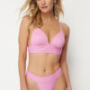 Trendyol Cyclamen texturált magas szárú bikini alsó
