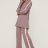 Trendyol Damson Stripe Detailed Knitted Tracksuit Set