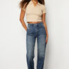 Trendyol Dark Blue Cuff Detailed High Waist Wide Leg Jeans