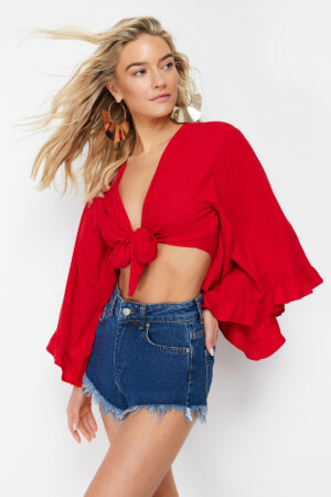 Trendyol Dark Blue Denim Denim 100% Cotton Beach Shorts
