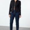 Trendyol Dark Blue High Waist Comfort Mom Jeans