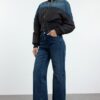 Trendyol Dark Blue High Waist Wide Leg Jeans