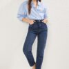Trendyol Dark Blue Regular Waist Mom Jeans
