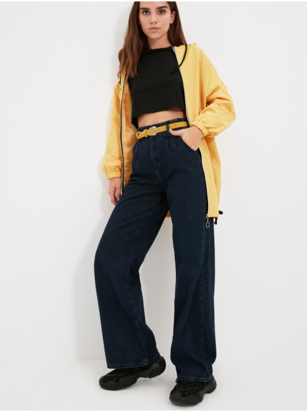 Trendyol Dark Blue Wide Jeans - Nők