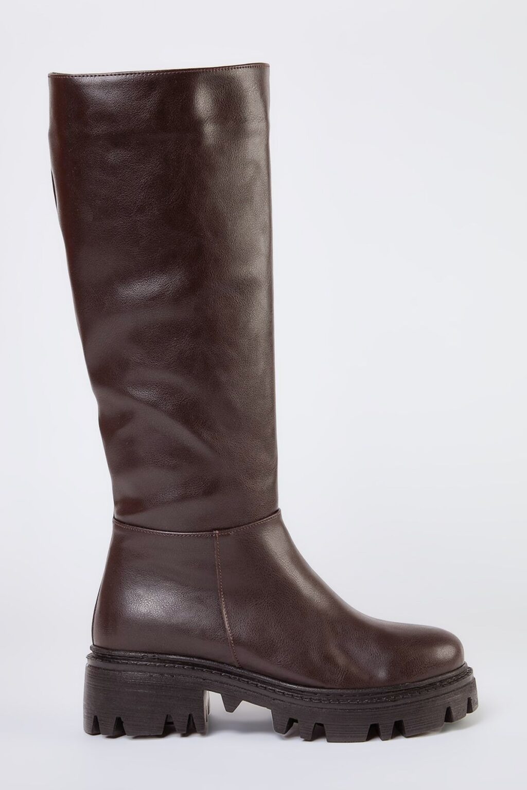 Trendyol Dark Brown Thick-Soled Zippered Women's Boots