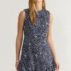 Trendyol Dark Navy Blue A-Line Mini Lined Chiffon Woven Dress