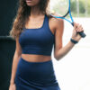 Trendyol Dark Navy Support/Shaping Back Detail Square Neck Knitted Sports Bra