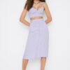 Trendyol Design Lilac Plaid Skirt
