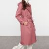 Trendyol Dusty Rose Regular Belted Trench Coat