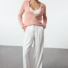 Trendyol Dusty Rose Soft Textured Loose Knit Sweater