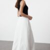 Trendyol Ecru Basic Hem Balloon Maxi Length Woven Skirt