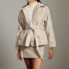 Trendyol Ecru Boucle Regular Short Coat
