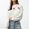 Trendyol Ecru Bow Regular/Normal Pattern Knitted Sweatshirt