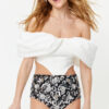 Trendyol Ecru Carmen Collar Underwire Corset Detailed Woven Bustier
