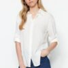 Trendyol Ecru Classic Woven Shirt