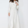 Trendyol Ecru Double Breasted Detailed Wedding/Special Day Long Bride Evening Dress