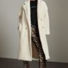 Trendyol Ecru Double Breasted Oversize Plush Coat