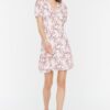 Trendyol Ecru Floral Pattern Woven Dress