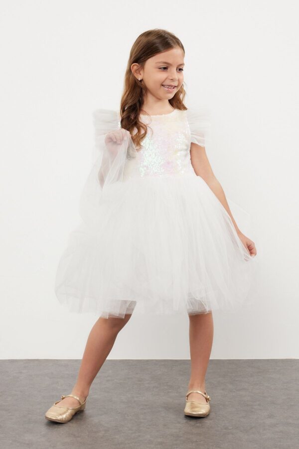 Trendyol Ecru Girl Child Birthday/Party/Wedding Evening Tutu Dress