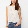 Trendyol Ecru Knitwear Look Crew Neck Regular/Regular Fit Knitted Blouse