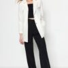 Trendyol Ecru Lined Woven Blazer Jacket
