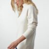Trendyol Ecru Oversize Wool Basic Knitted Sweater