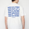 Trendyol Ecru Oversize/Wide Cut Text Printed Short Sleeve 100% Cotton T-Shirt