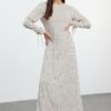 Trendyol Ecru Polka Dot Patterned Woven Dress