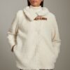 Trendyol Ecru Regular Fit Belt Detailed Plush Coat