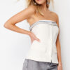 Trendyol Ecru Regular Strapless Woven Vest