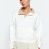 Trendyol Ecru Regular/Normal Fit Snap Stitch Detail High Neck Thick Knitted Sweatshirt