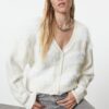 Trendyol Ecru Soft Texture Knitted Cardigan