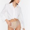 Trendyol Ecru Textured Accessory Detailed Bikini Bottom