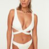 Trendyol Ecru V-Cut Bikini Bottoms