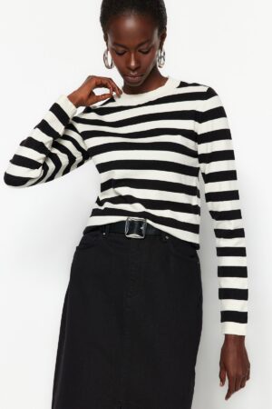 Trendyol Ecru prémium fonal / speciális fonalú kötöttáru pulóver