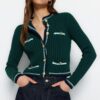 Trendyol Emerald Crop kötöttáru Cardigan