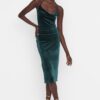 Trendyol Emerald Green Evening Dress With Straps