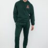 Trendyol Emerald Green Oversize/Wide Cut Hooded Letter Embroidered Tracksuit